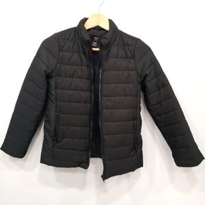 Black quilted jacket